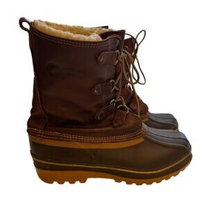 Quoddy Men's 10 inch Duck Boots Brown Waterproof Size 10 Vintage